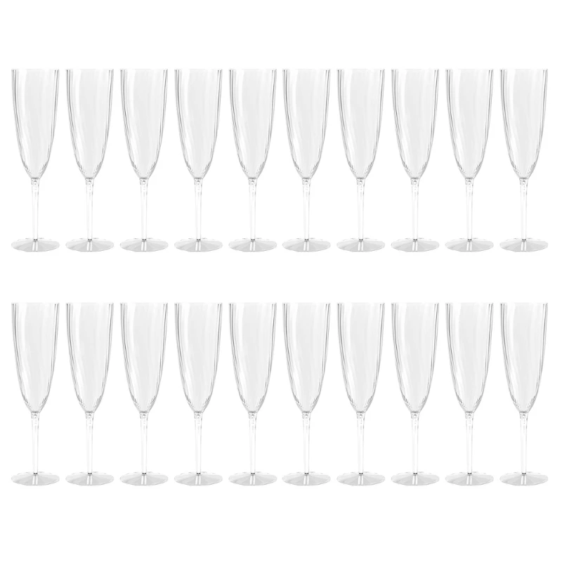 

Plastic Champagne Cups Disposable Clear Glasses for Party Plastic Toasting Glasses Mimosa Glasses Wedding Party 20 Packs