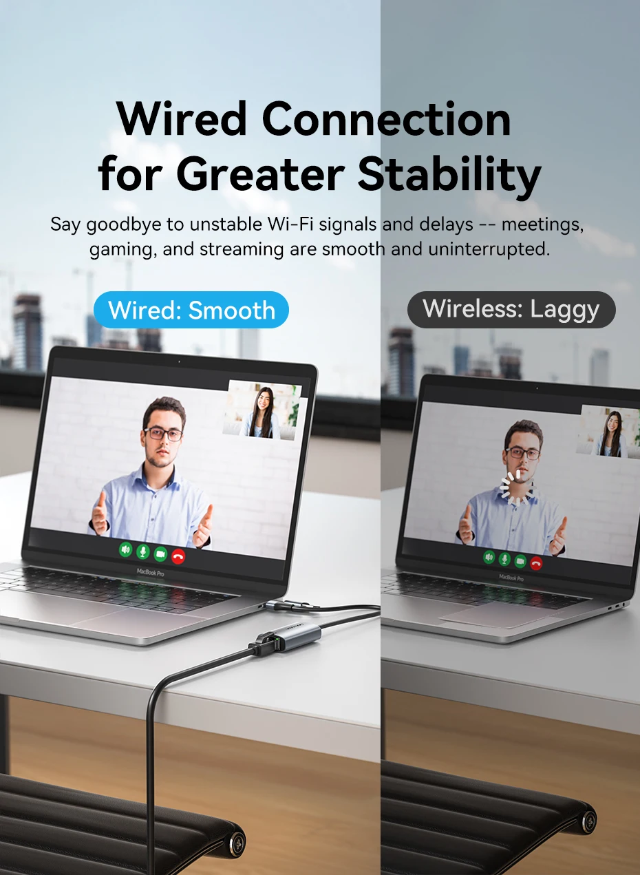 USB Ethernet Adapter 1000/100Mbps USB 3.0 RJ45 Lan for Laptop Macbook Switch iPa