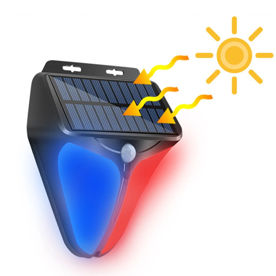 Wireless Solar Powered Security Alarm Lamp
