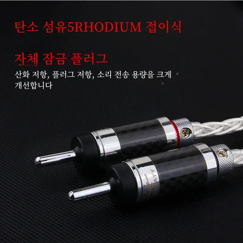 YYAUDIO Y-8 실버 도금 Hifi 스피커 케이블, 고성능 7N OCC HIFI 스피커 케이블, 1.5m, 2m, 2.5m, 3m