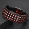 Genuine Leather Big Dog Collar 2inch Wide Diamond Dog Collars Durable Spike Pet Necklace Luxury for Medium Large Dogs Pitbull 4