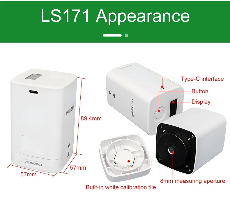 Linshang LS171 LS170 Mobile Phone APP Portable Colorimeter analyzer with Screen