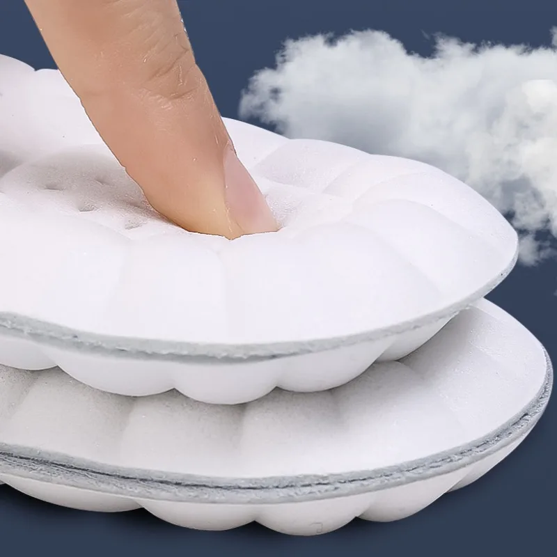 4D Deodorizing Sports Insole Elastic Shock Absorption Shoe Pad Cuttable Massage Insoles Running Marathon High Elasticity Footpad