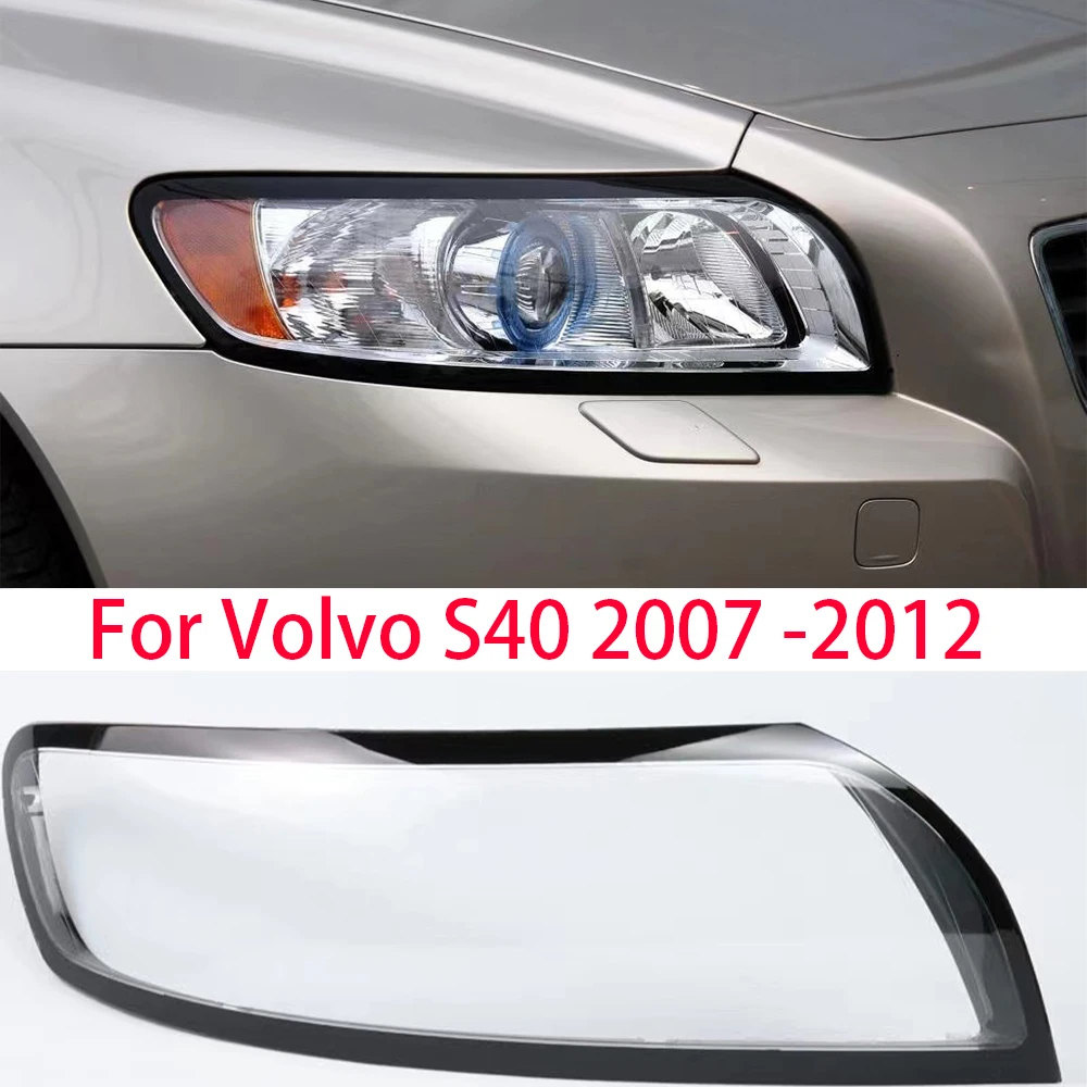 

For Volvo S40 2007 2008 2009 2010 2011 2012 Headlight Cover Shell Headlamp Transparent Lampshade Glass Lens Original Lamp Shell