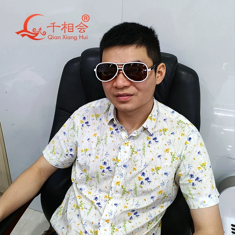 full white moissanite silver Fashion Sunglasses Woman men Vintage Designer brown Glasses Sun Glasses Big Frame Cool Sexy Female
