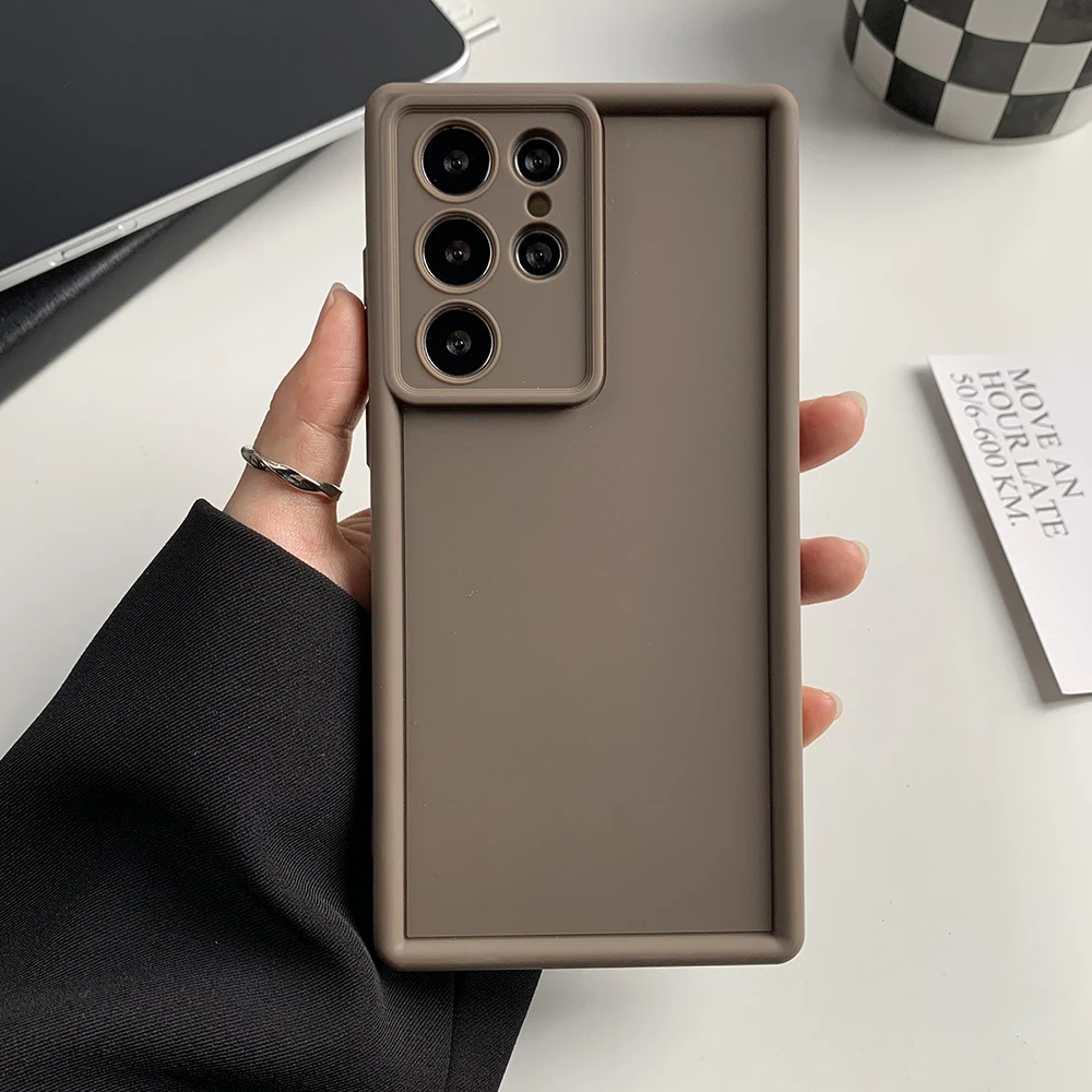 Luxury Solid Color Liquid Silicone Phone Case Cover