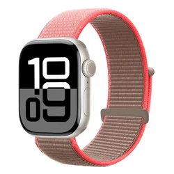 Nylon Loop Strap Bracelet for Smartwatch - Vibrant and Durable Design (59 neon pink)