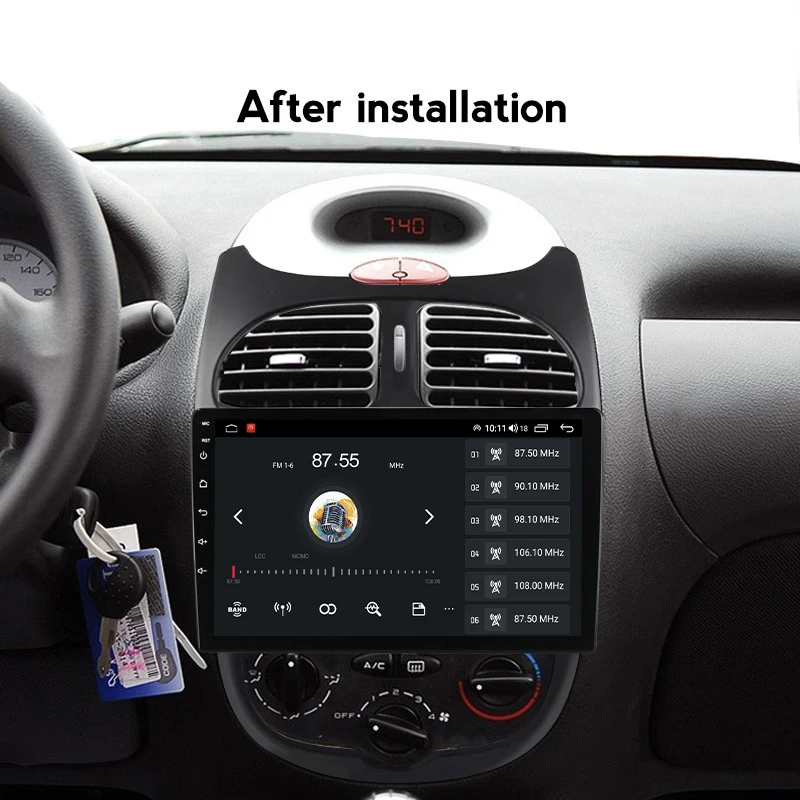 M500S) 7862 Car Radio Android 11 For Peugeot 206 2004 2005 2006