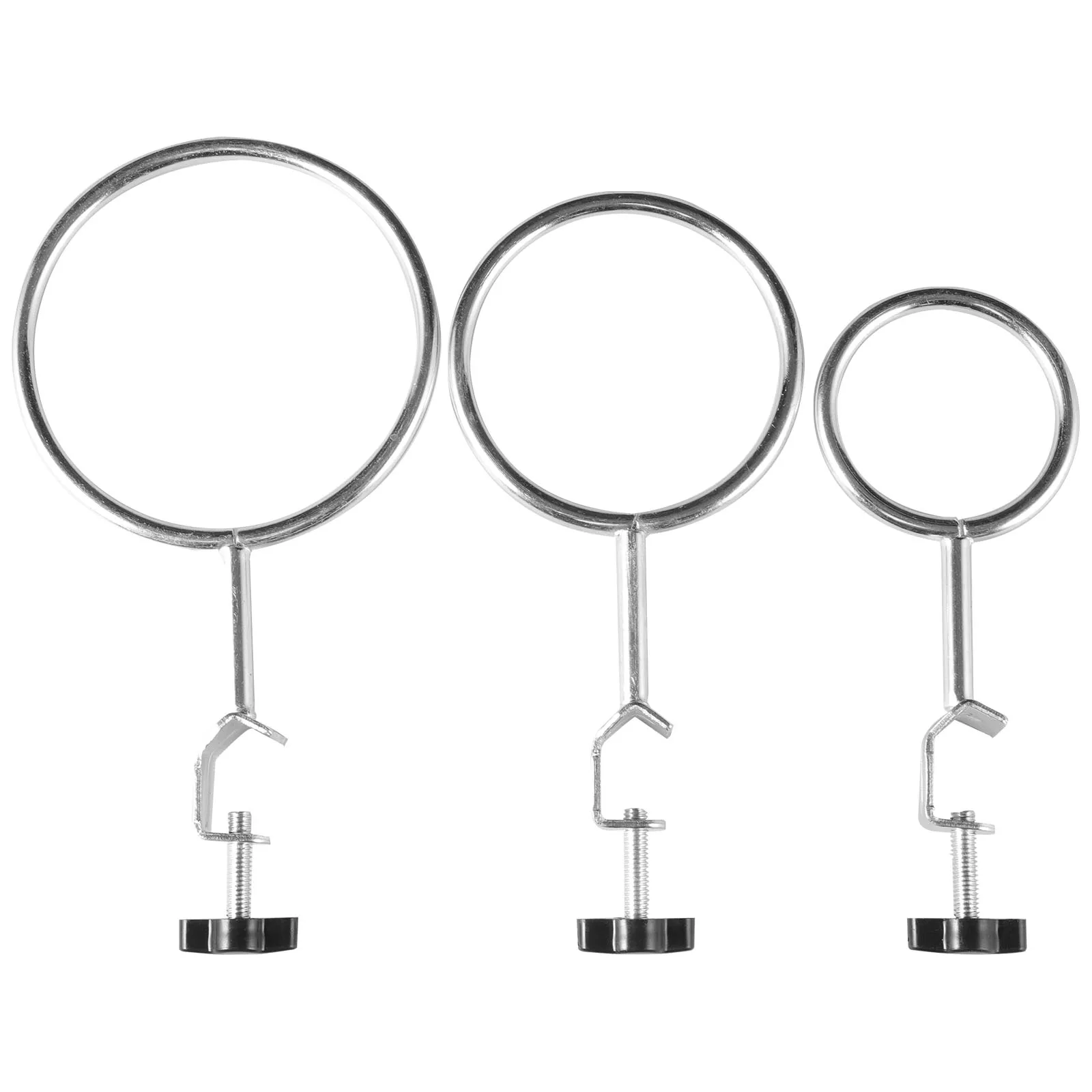 3Pcs Iron Frame Ring Laboratory Stand Clamps Retort Rings Laboratory Support Stand Clamps for Small Hoop Cooks