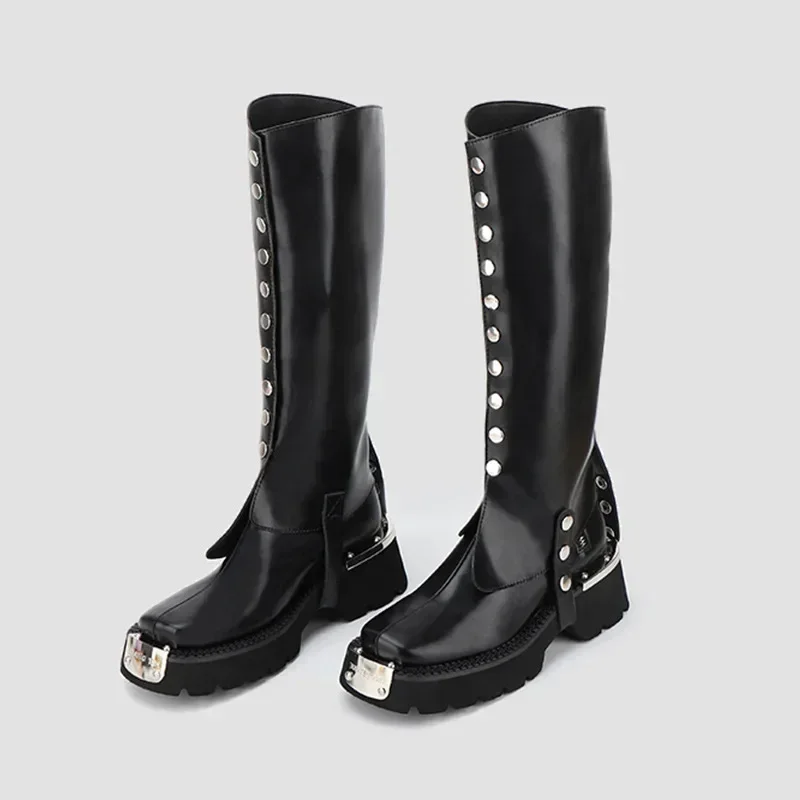 

Women Ankle Boots Thick Bottom Platform Woman Shoes Zipper Fashion Female Designer Motorcycle Boot Casual Ladies Footwear 2023