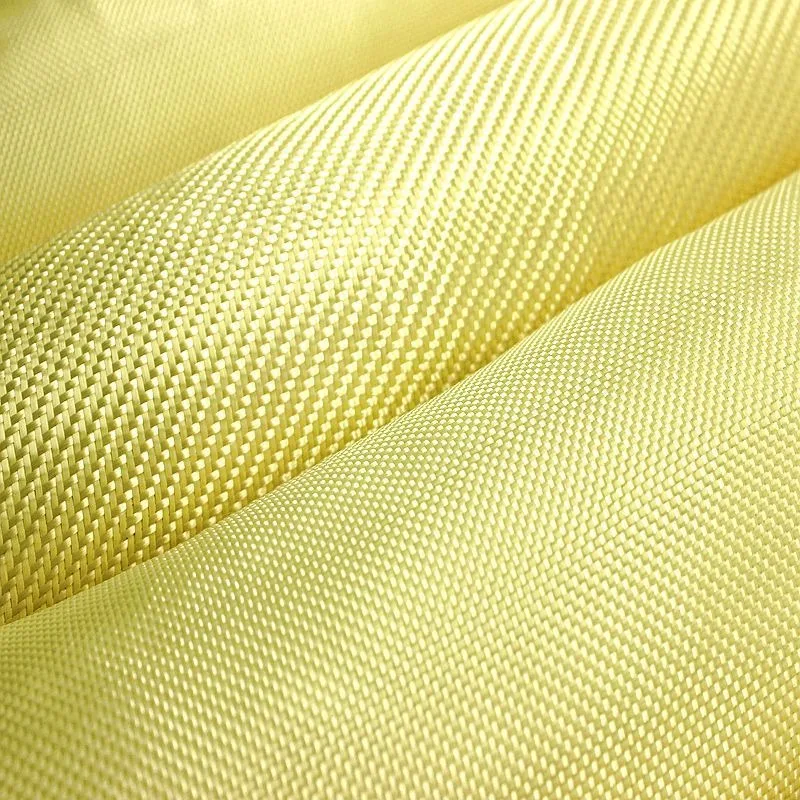 Plain Yellow Color Kevlar Fabric, Aramid Fiber Cloth, Carbon Fiber Fabric, Bulletproof Fabric for Clothing, 100cm Width