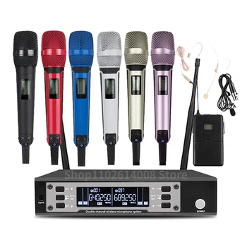Ew135g4 전문 듀얼 무선 마이크, 무대 공연 DJ 가라오케 파티, 젠하이저용 금속 마이크