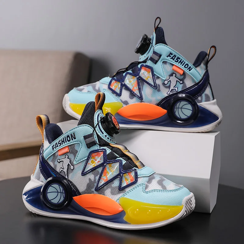 Description Picture 4 of itemChildren's Basketball Shoes High-top Non-slip Field Training Sports Shoes Breathable Outdoor Sports Kids Sneakers