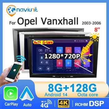 Android 14 Radio de coche para Opel Astra H J Vectra Vauxhall Antara Zafira Corsa C D Vivaro Meriva Veda inalámbrico CarPlay Android Auto 1