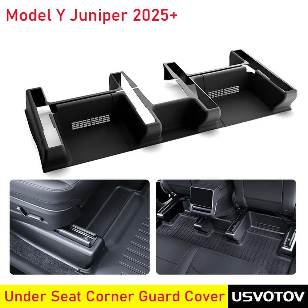 Para Tesla Model Y Juniper 2025 2026 Protector de esquina debajo del asiento cubierta protectora de riel deslizante decoración antipatadas accesorios flocados