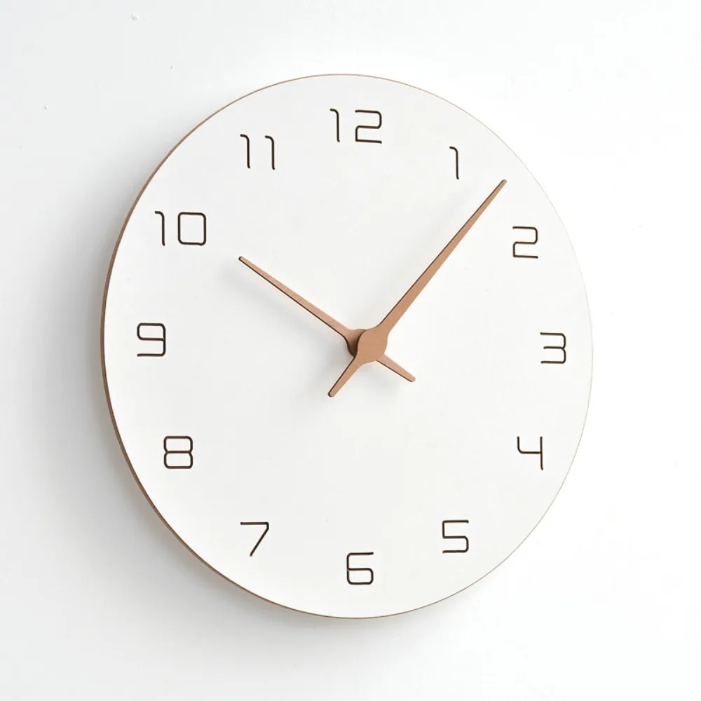 

MJK Creative Watch Nordic Wall Clock Living Room Modern and Simple Household Silent Atmosphere Wooden Fashion Clock Wall Watch