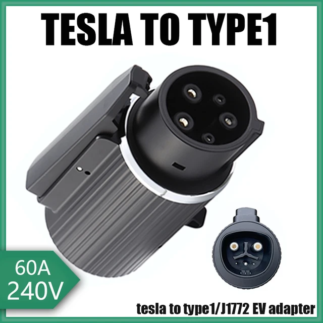 EVSE Adaptor Type 2 To Tesla Plug EV Adapter, Electric Cars Vehicle Charger  Charging Connector IEC 62196 Type2 To TESLA 120A DC - AliExpress