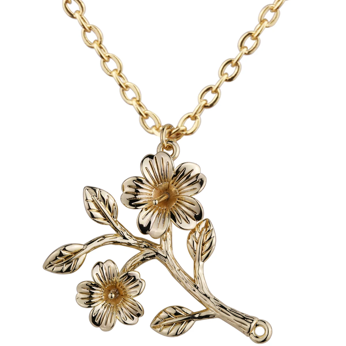 

Flower 14k Gold Plated Pendant Clavicle Necklace For Women Party Jewelry Gift