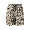 2024 Men's Casual Shorts Men's Leopard Print 3D Printed Beach Shorts Casual Suitable for Surfboard Personality Summer 2