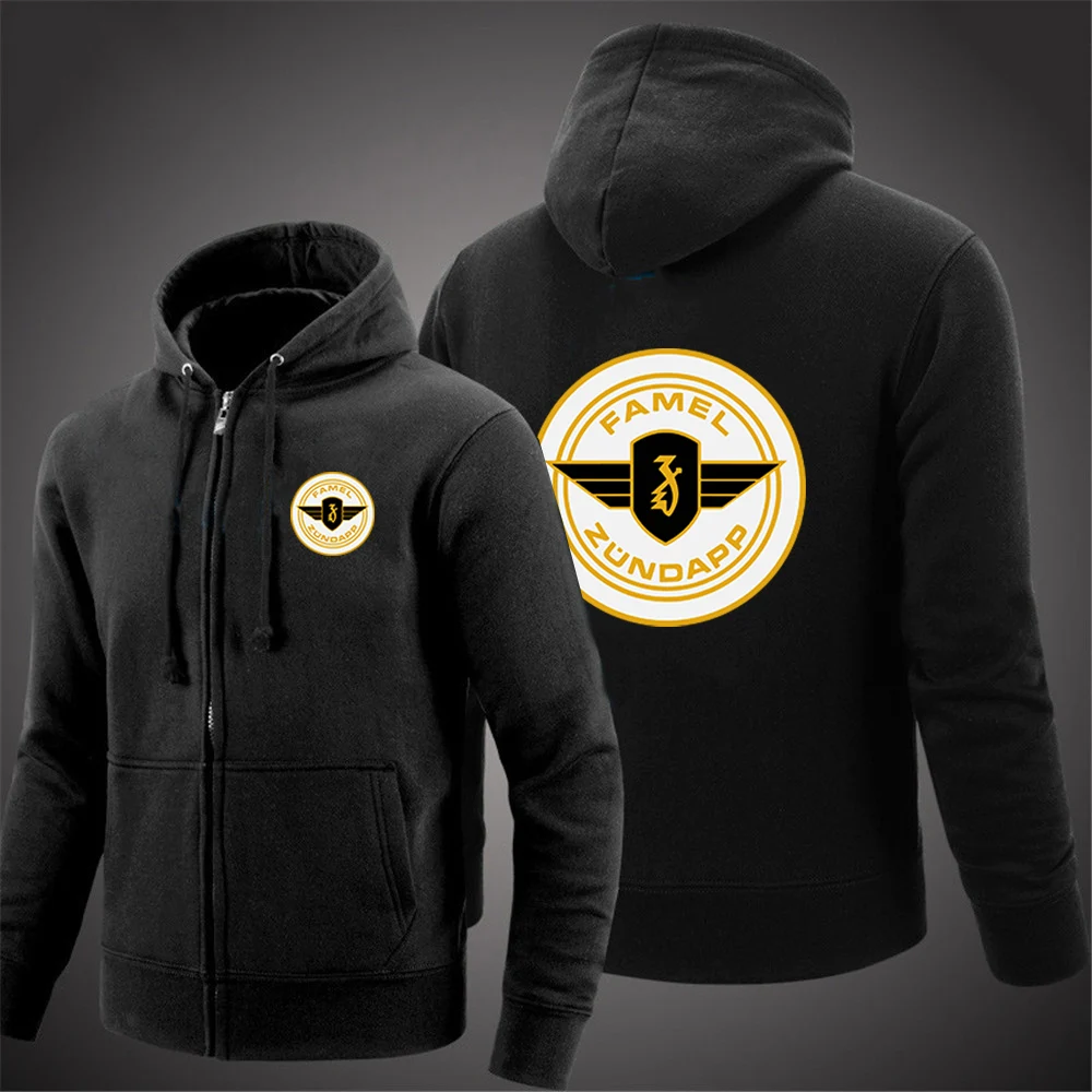 Men's Solid Color Zipper Pullover Sweater Long Sleeved