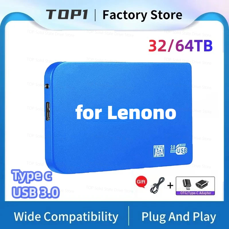 

2024 External Hard Drive 64TB 32TB 16TB High-Speed SSD 8TB 4TB 2TB Portable External SSD Hard Disk Solid-state Disk Hard Drive