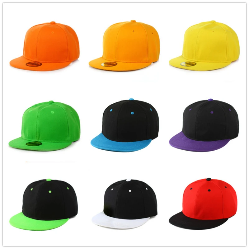 Summer Hip Hop Hat Men's Camo Baseball Hat Women's Flat Rim Trucker Hat Men's and Women's Adjusted Visor Flat Brim Hat