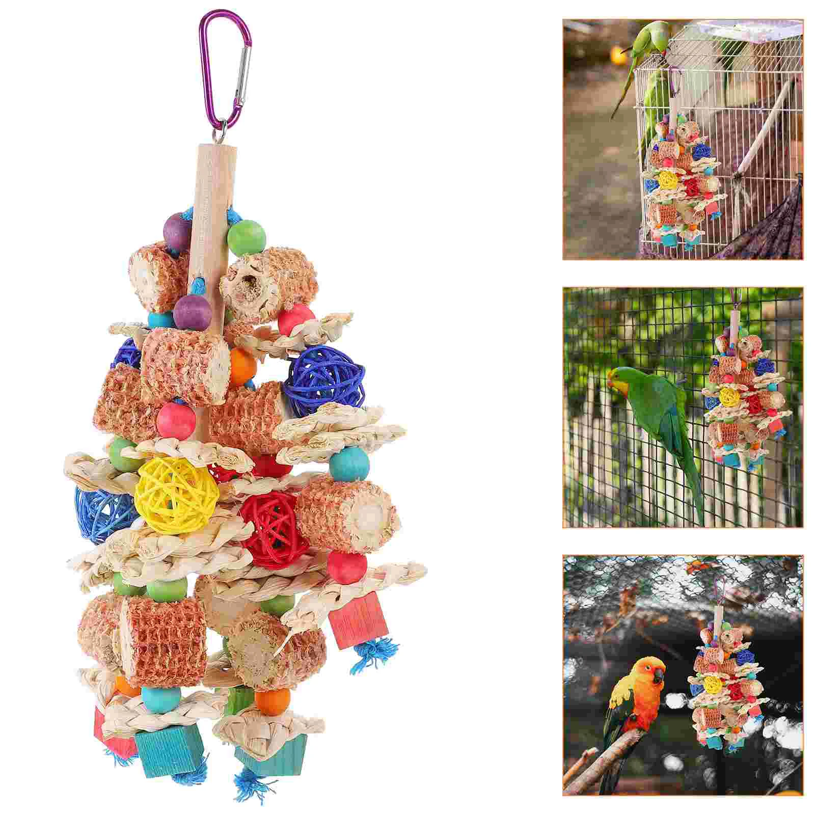 

Bird Toys for Cockatiels Parrots Parakeet Small Supplies Interesting Cage Hanging