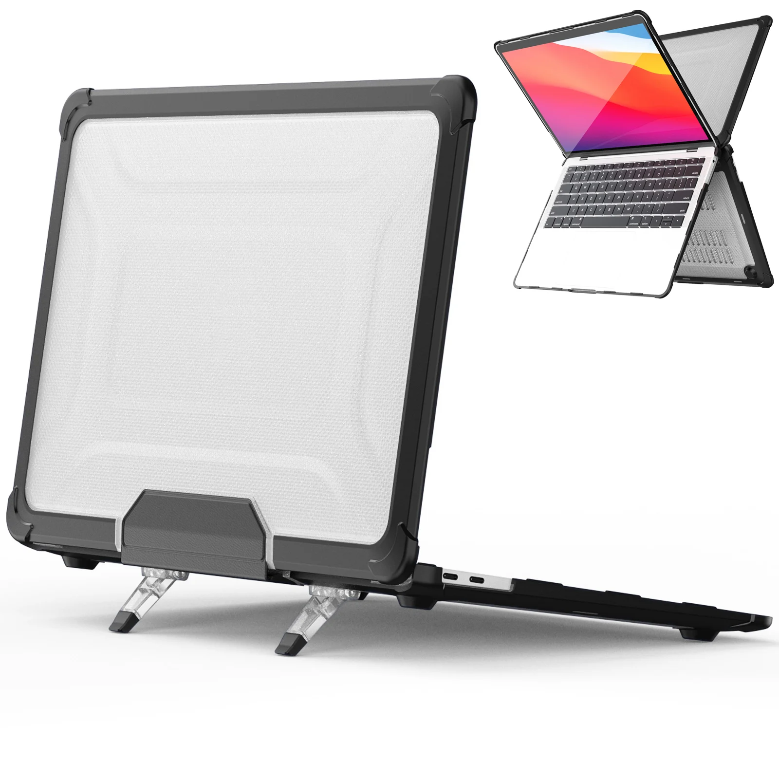 Capa Dura para Serviço Pesado com Pára-choques Tpu Capa para Macbook Air A2337 m1 A2179 A1932 20232023 2023 Lançamento