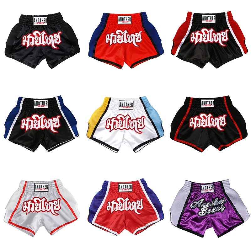 Muay Thai Shorts Breathable Men's Boxing Pants Fight Kickboxing Shorts Kids Boy Girl Women Martial Arts Grappling Combat Uniform