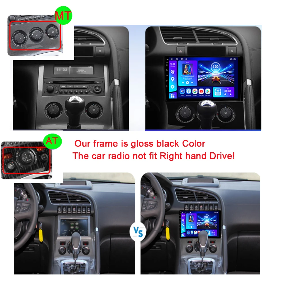 NAVISTART Car Radio for Peugeot 3008 2009-2015 2 din Multimedia Video  Player Navigation GPS Android 10.0 Carplay Touch Screen