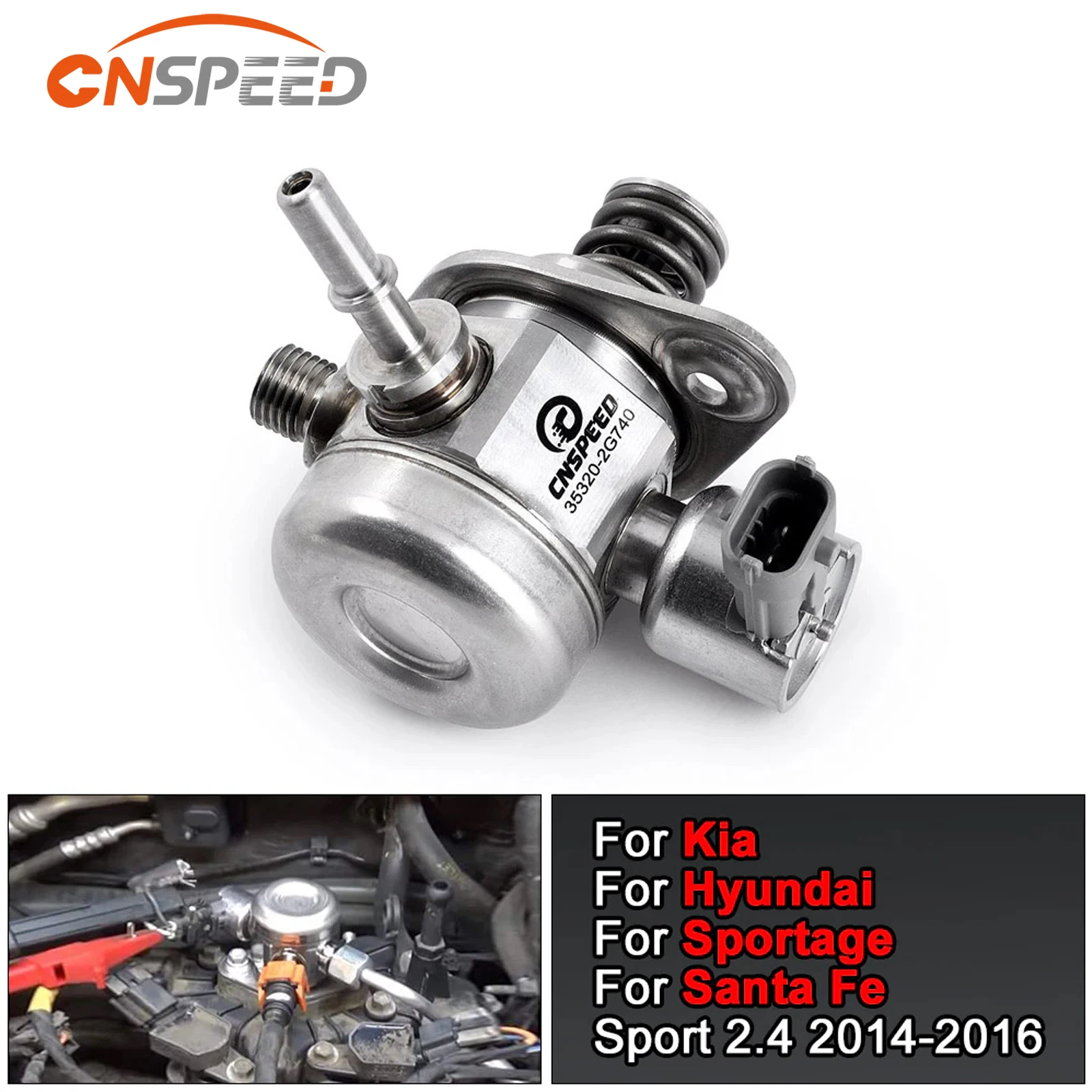 

Cnspeed High Pressure Fuel Pump Fit for 11-14 Hyundai Sonata 11-15 Kia Sorento Optima 11-16 Sportage 2.0L 2.4L