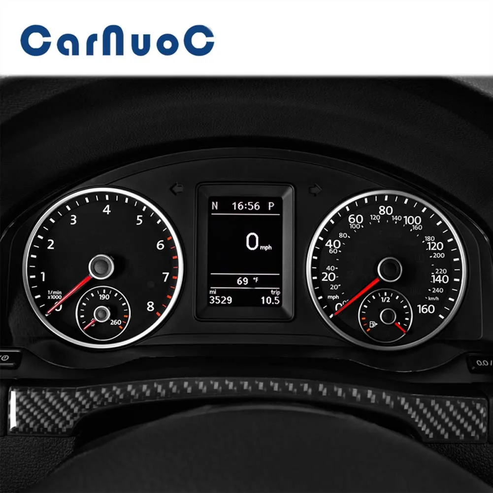 

Carbon Fiber Sticker For Volkswagen Tiguan 2013-2017 Speedmeter Decorative Cover Trim Car Interior Accessories Mouldings