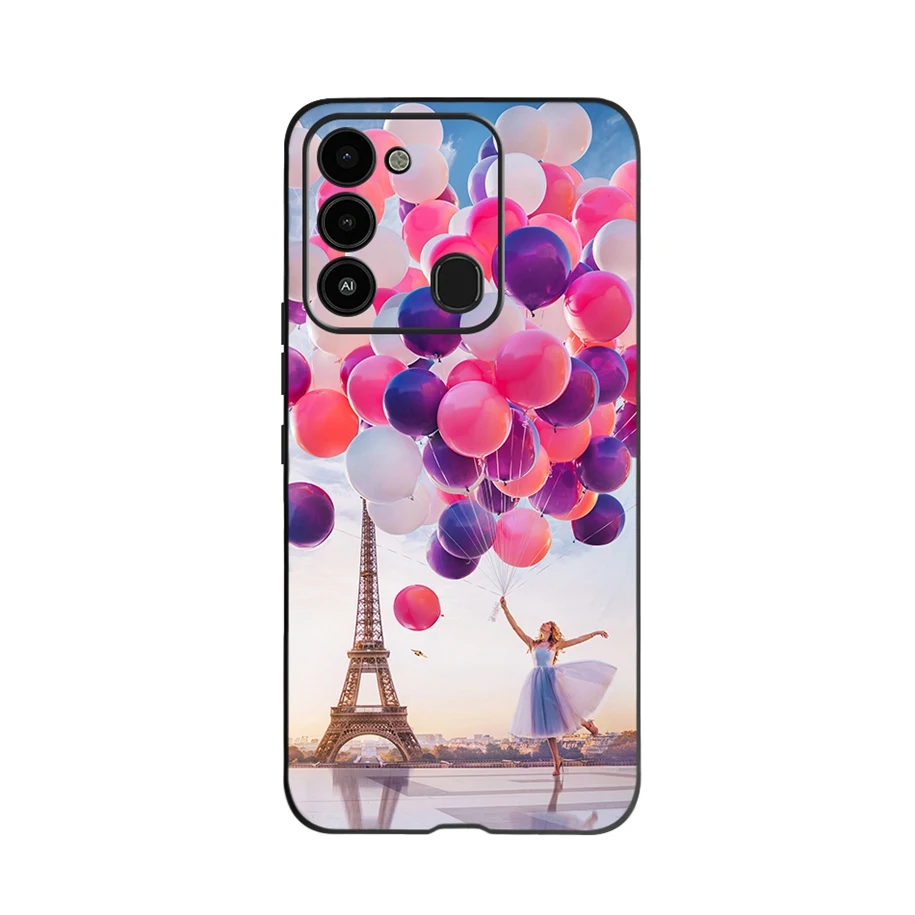 mobile pouch For Tecno Spark Go 2022 Case Fashion Flower Printed Protective Cover For Tecno Spark 8C Phone Case SparkGo KG5 Coque Soft Fundas flip cover with pen Cases & Covers