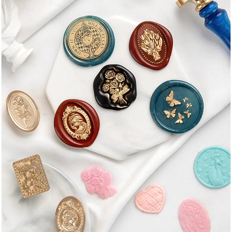 3d Embossed Vintage Flowers Sealing Stamp Butterfly Wax Seal Stamp For