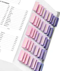 Gold Print Bible Tabs for Easy Indexing and Study (Macaron color)