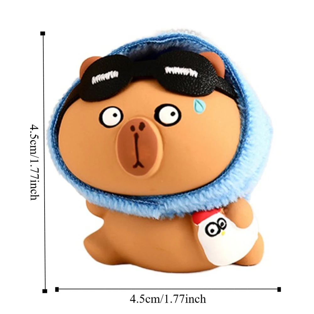 Cartoon Characters Chicken Capybara Desk Ornament Panda Dog Animal Funny Cute Small Animal Ornaments Living Room