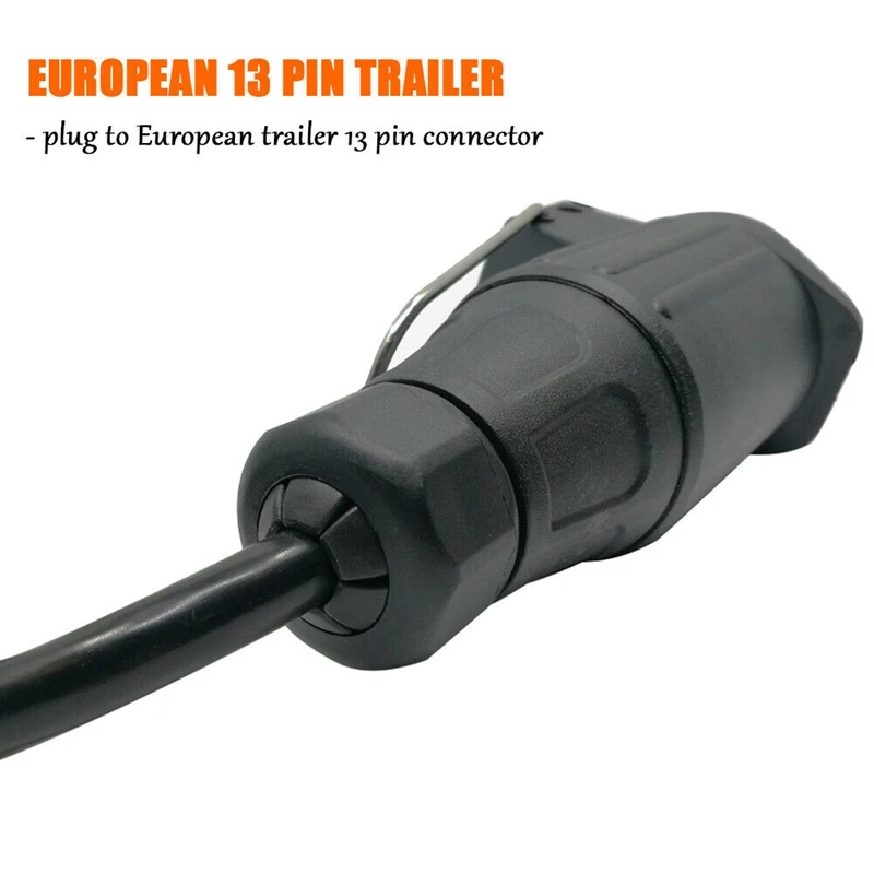 USA to European Trailer Light Converter 7 Way Flat Socket to 13-Pin Round Plug plug adapter