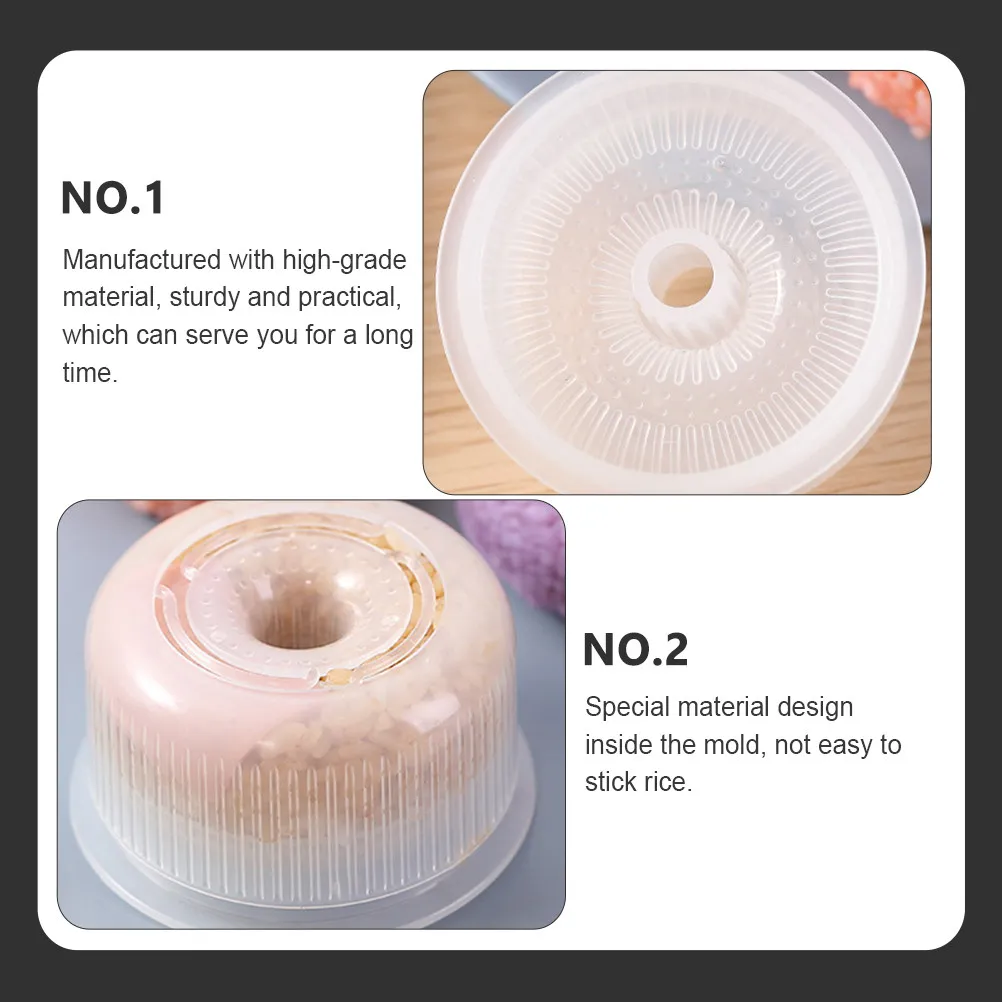 2개입 주먹밥 DIY 몰드 도넛 모양 오니기리 몰드 스시 만들기 도구 주먹밥 만들기 몰드 마스비 몰드 키트 주방 용품
