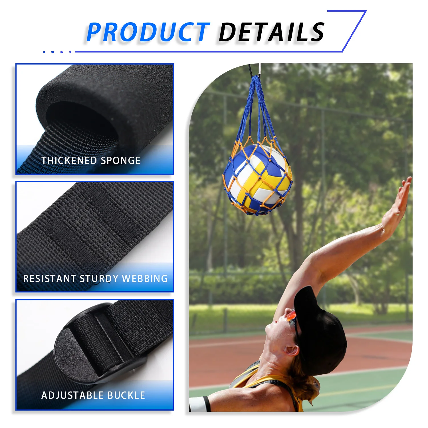 Adjustable Volleyball Spike Trainer-Enhance Your Serving, Jumping, Arm Speed, and Spiking Power with This Effective Volleyball