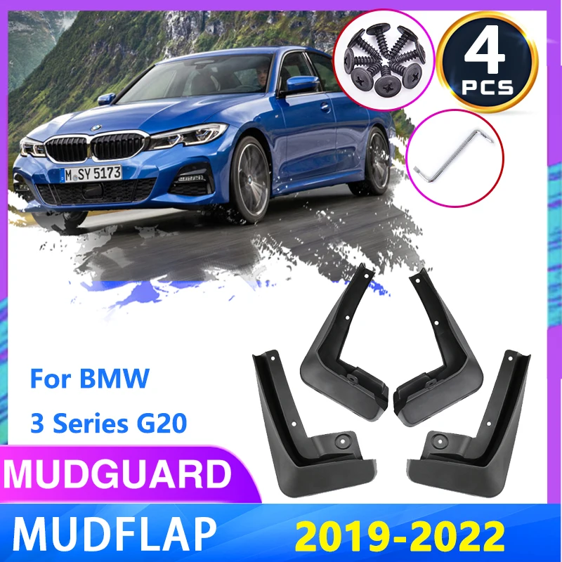 

4PCS Car Mud Flaps for BMW 3 Series G20 Sedan Saloon 2019 2020 2021 2023 Mudguard Splash Guards Fender Mudflaps Auto Accessories