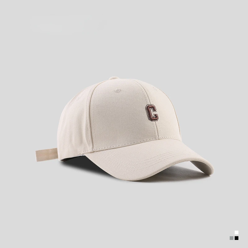 Hot Sale Hard-op C Leer Baseball Cap Men Women's Korean version of ide peaked cap wide-brimmed big head he curved brimmed_voghion.com