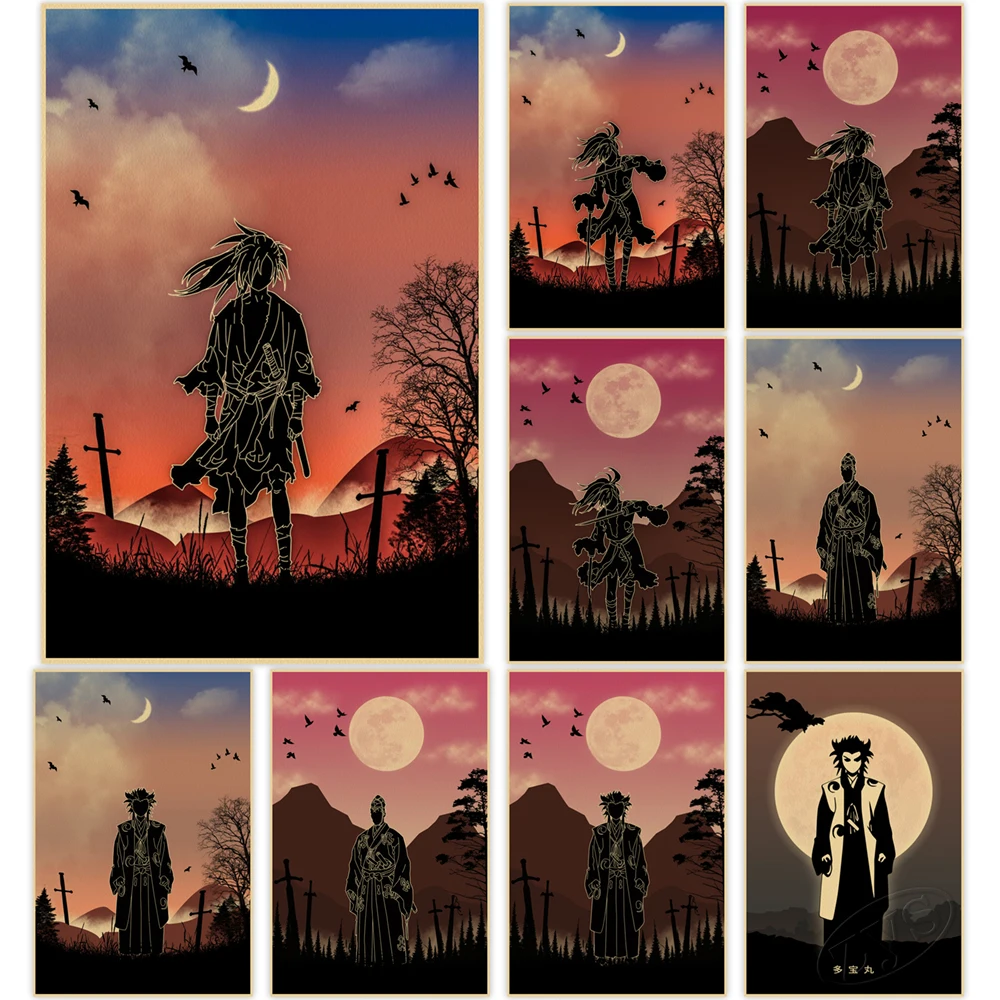 

Anime Wall Paintings Pictures Prints Dororo Hyakkimaru Posters Vintage Kraft Paper Classic Home Decoration Art For Living Room