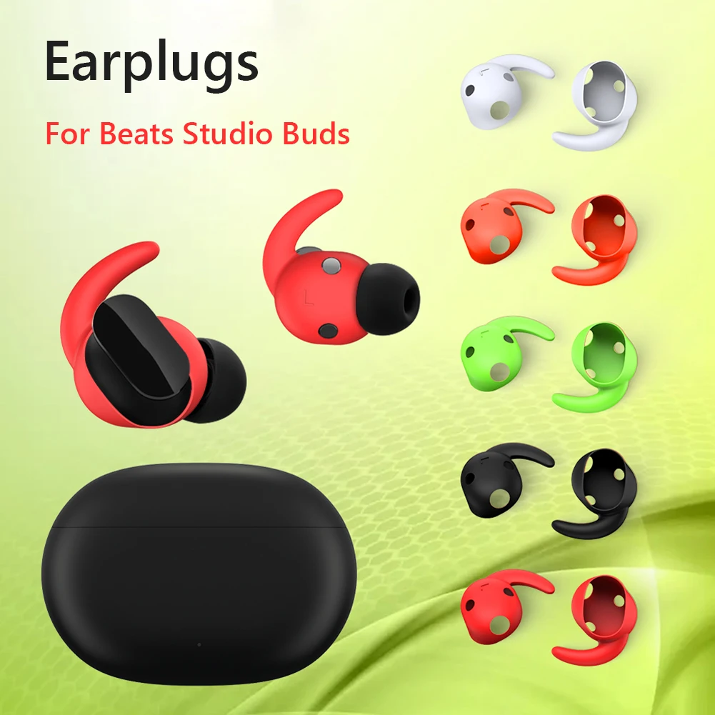 5 Pairs EarTips Cover Holder Drop-proof Silicone Earhooks Eartips Anti-Slip Ear Covers Holder Replacement for Beats Studio Buds