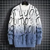 Harajuku Sweater Men's Y2K Knitted Letter Printing Sweater Men's Wool Pullover Men's Retro Knitted Color Block Tops 3