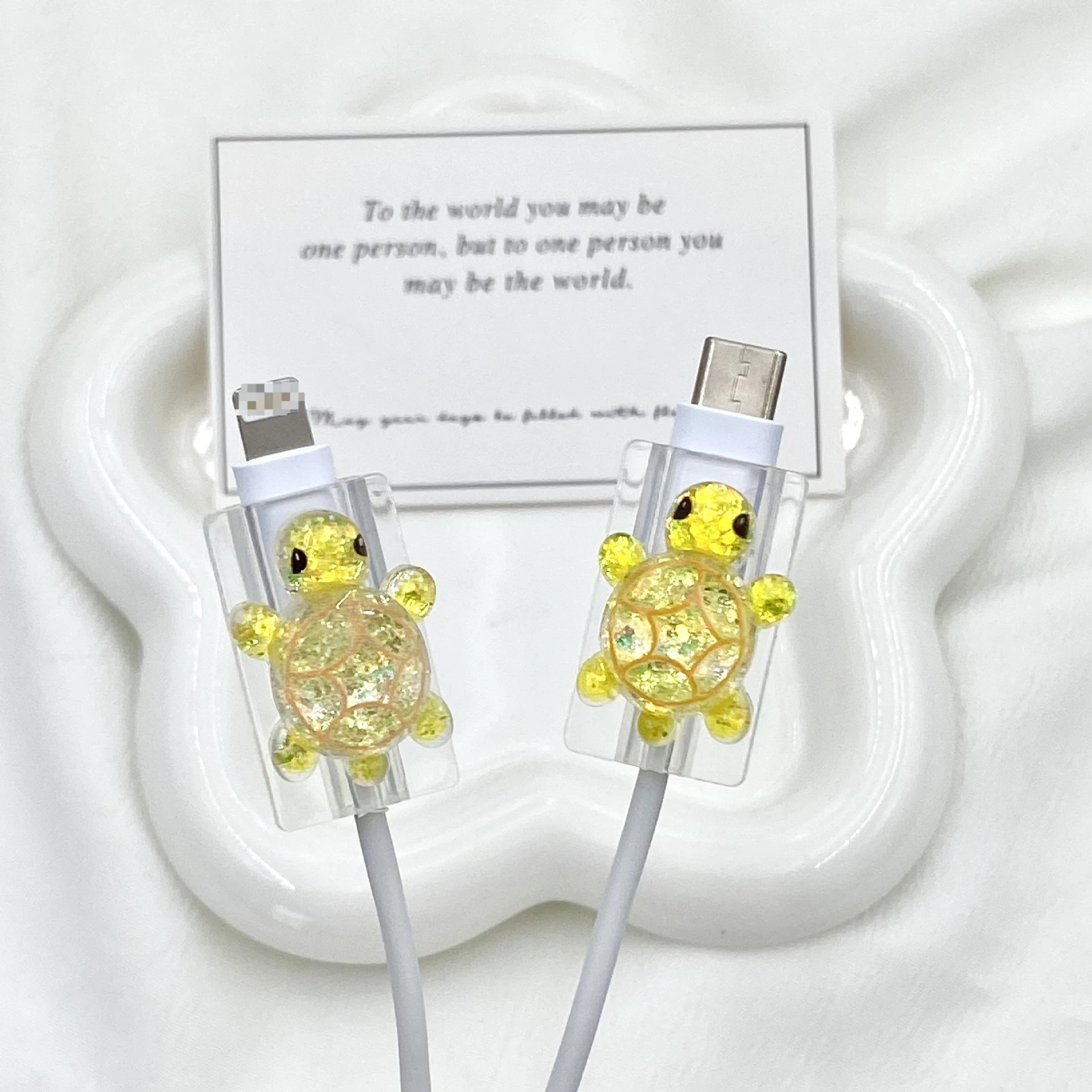 Adorable Turtle Cable Organizer - Cartoon Cord Protector & Kawaii Winder