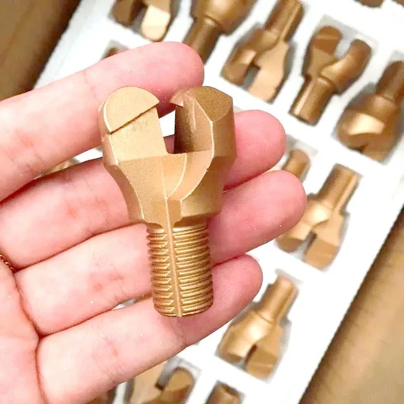 PDC 드릴 비트 다이아몬드 복합 앵커 생크, 두 날개, 석탄 광산 암석 볼트 드래그 커터, 채굴용 우물 지질 드릴링