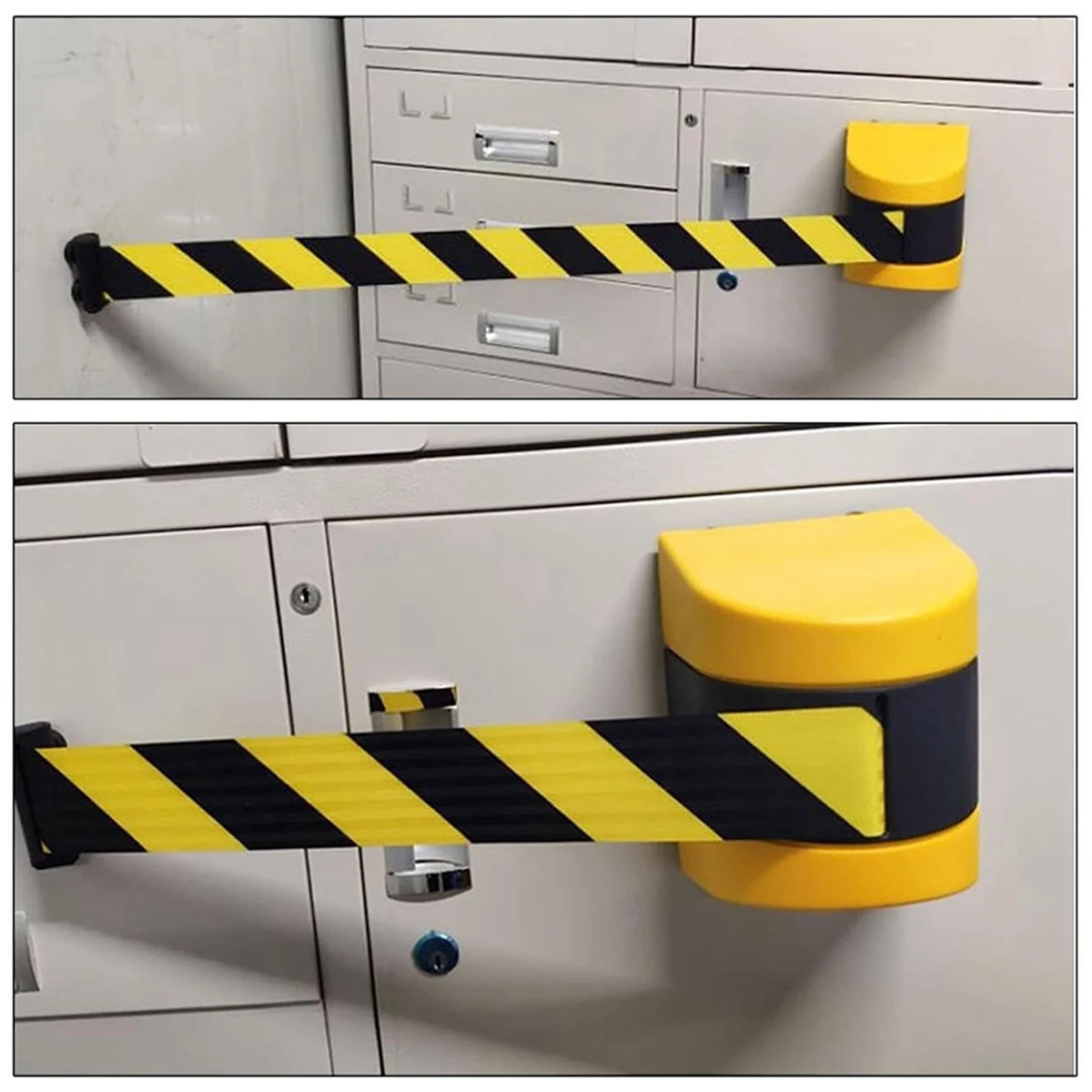 Magnetic Retractable Belt Barrier, Queue Barrier Belt with Magnetic Adsorption, 10M Safety Cordon Barrier Rare