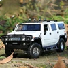 1/32 Hummer H2 SUV Off Road Toy Car JKM Diecast Metal Miniature Model Sound & Light Doors Openable Collection Gift for Kids Boy 4