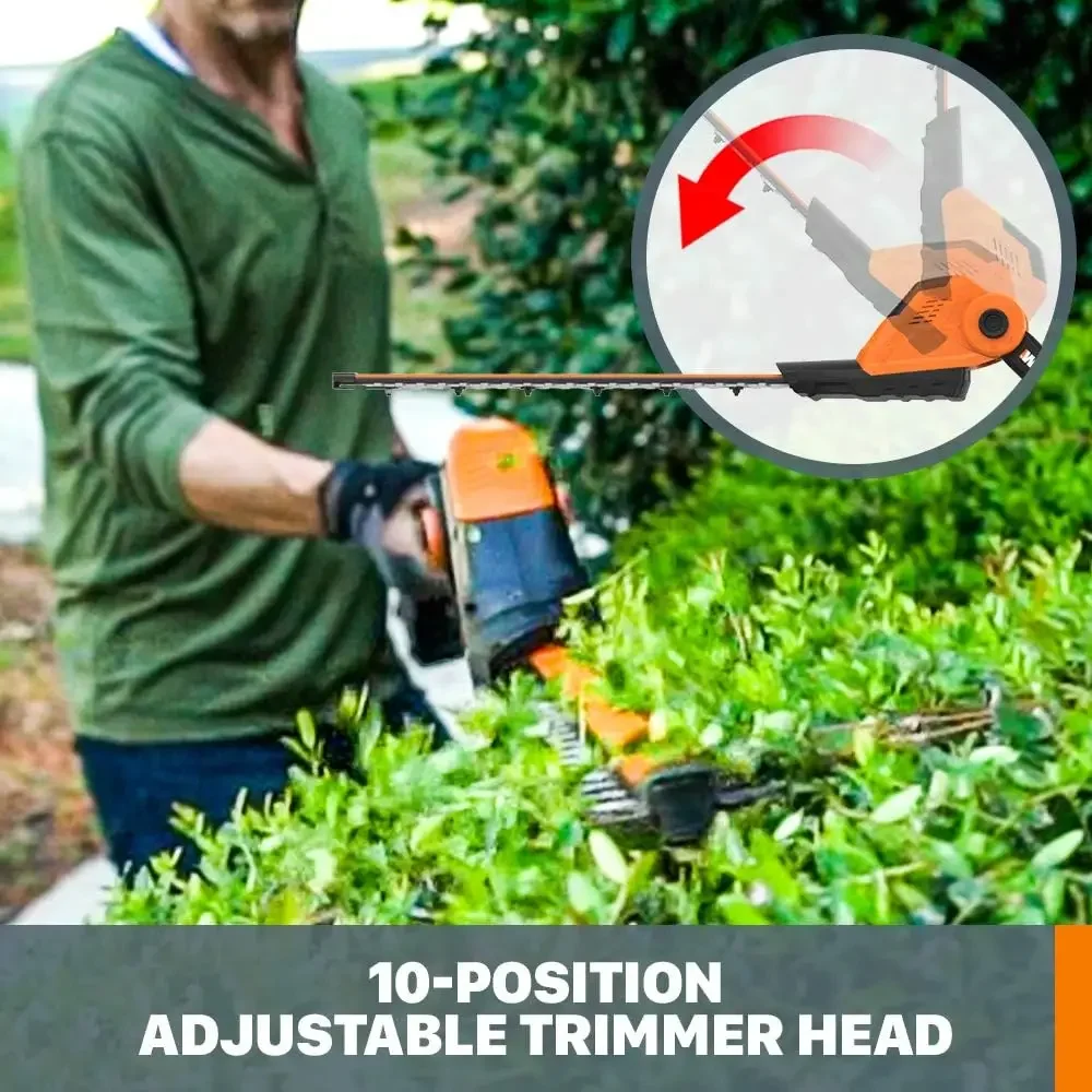 for WORX WG252 20V Power Share 2-in-1 20" Cordless Hedge Trimmer (Battery & Charger Included) 3