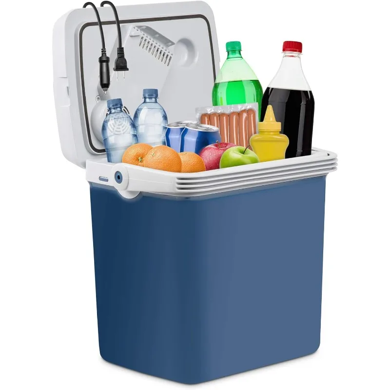 

Ivation Electric Cooler & Warmer with Handle |27 Quart (25 L) Portable Thermoelectric Fridge For vehicles & Trucks